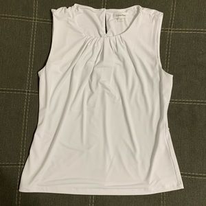 White Sleeveless Blouse